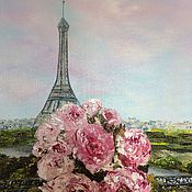 Картины и панно handmade. Livemaster - original item Oil painting Dear, I`m waiting for you in Paris!. Handmade.