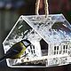 Кормушка для птиц `Княжий дом с гравировкой`