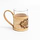 Cup holder made of birch bark birch bark Cup. For tea. Art.5059. Water Glasses. SiberianBirchBark (lukoshko70). My Livemaster. Фото №4