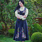 Одежда handmade. Livemaster - original item Embroidered suit in the ethno-style 