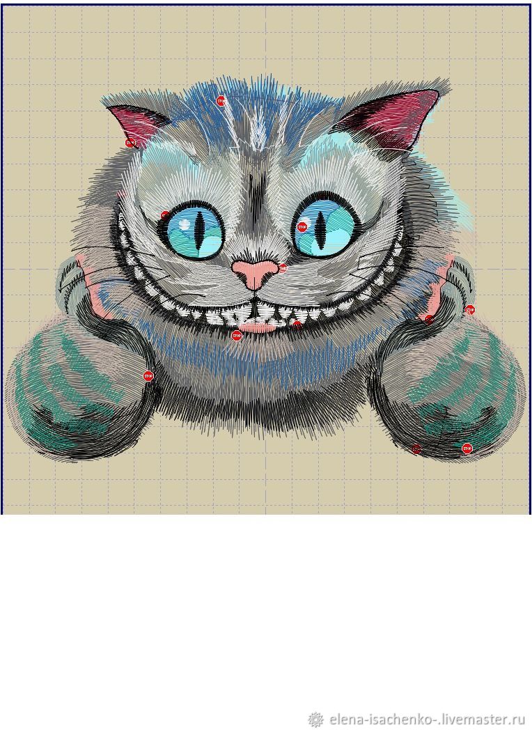 Чеширский кот амигуруми схема