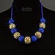Golden Blue Beads (759) designer jewelry. Beads2. Svetlana Parenkova (parenkova). My Livemaster. Фото №5