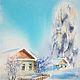 Watercolor painting ' Winter morning'. Pictures. Svekla_art. Online shopping on My Livemaster.  Фото №2