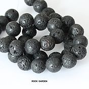 Материалы для творчества handmade. Livemaster - original item Lava black, smooth ball 10mm (No№146). Handmade.