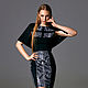 Коктейльное платье, черного цвета со змеиным принтом от "АгАтА", Платья, Сочи,  Фото №1