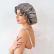 Аксессуары handmade. Livemaster - original item Silk hat double-sided pearl gray. Handmade.