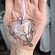 Серебряное колье с розовым кварцем Дерево любви Подарок девушке, Колье, Одинцово,  Фото №1