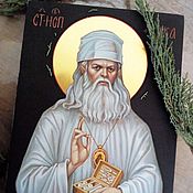 Авторская, рукописная икона "Петр и Феврония"