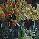 Painting 'Still life with daffodils' oil on canvas 60h80 cm, Pictures, Moscow,  Фото №1
