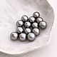 10 мм. Grey Pearl. Полупросверленный жемчуг Swarovski 5818. Кристаллы. Accessoria Фурнитура для украшений. Интернет-магазин Ярмарка Мастеров.  Фото №2