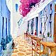 Order Painting Greece city street of peace. Painting in the Greek style houses are white. Olga Ermakova art. Livemaster. . Pictures Фото №3