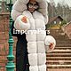 Парка с мехом финского песца. Шубы. YANA KRAFT BRAND. Ярмарка Мастеров.  Фото №6