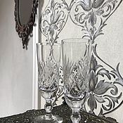 Винтаж handmade. Livemaster - original item Royal Brierley.  Braemar Model. Glasses for champagne.. Handmade.