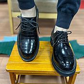 Обувь ручной работы handmade. Livemaster - original item Men`s shoes, made of genuine crocodile leather, with thick soles.. Handmade.