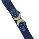 Belt Dark Blue Elastic Band Beaded Half Moons. Belt. Natalia Luzik Jewelry&Accessories (nataluzik). My Livemaster. Фото №4