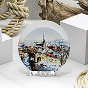Картины и панно handmade. Livemaster - original item A copy of the product Decorative plates Tokarevsky lighthouse. Vladivostok. Handmade.