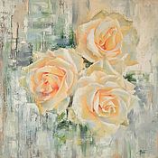 Big rose oil painting