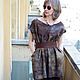 Order Felted tunic Brown Square. FeltOx. Livemaster. . Dresses Фото №3