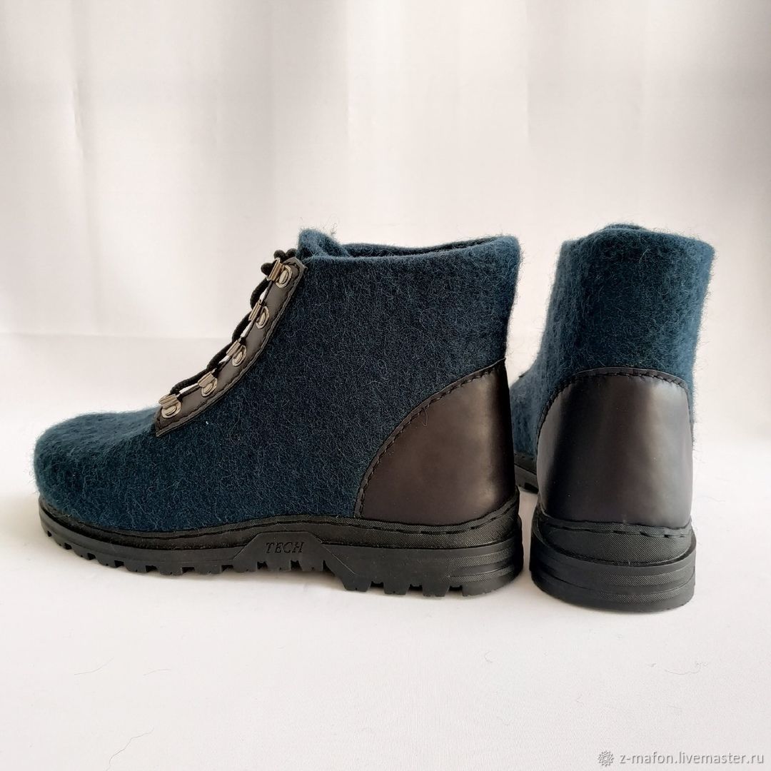 Ботинки мужские валяные Трек – заказать на Ярмарке Мастеров – K5WCARU ...