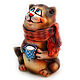 Order Ceramic figurine 'Cat with a cup'. aboka. Livemaster. . Figurines Фото №3