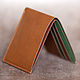 Leather Bifold Wallet + lining, Wallets, Moscow,  Фото №1