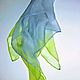 Silk handkerchief batik chiffon summer neckerchief light gray. Shawls1. SilkColor. My Livemaster. Фото №4