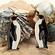 Серьги Императорский пингвин — морской житель, Серьги классические, Москва,  Фото №1