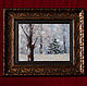 Order Oil painting 'Snow covers the forest'. Zhanne Shepetova. Livemaster. . Pictures Фото №3