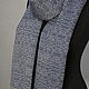 Домотканый шарф "Морозная синь". Кашемир + шёлк + меринос. Шарфы. Weaving Finds. Ручное ткачество.. Ярмарка Мастеров.  Фото №4