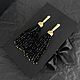 Evening Black and Gold Bead Tassel Earrings, Tassel earrings, Novosibirsk,  Фото №1