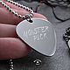 Pick with engraving - stainless steel. Pendant. Borowski store. My Livemaster. Фото №4