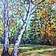 Painting 'Autumn peace' landscape of the forest oil, Pictures, Krasnodar,  Фото №1