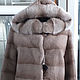 Fur coat from natural fur of a rabbit 'Rex'. Fur Coats. teplaya zima. My Livemaster. Фото №6