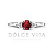 Кольцо с рубином и бриллиантами. Кольца. Dolce Vita Ювелирная студия. Интернет-магазин Ярмарка Мастеров.  Фото №2