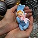 Елочная игрушка спящий малыш в костюме зайчика, Игрушки, Москва,  Фото №1