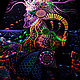 UV visionary painting 'Fluororunner'. Subculture Attributes. Fractalika. My Livemaster. Фото №4
