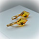 Earrings with citrine in 24K gold. Earrings. Solanda. My Livemaster. Фото №5