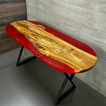 Для дома и интерьера ручной работы. Ярмарка Мастеров - ручная работа Столы: Стол из эпоксидной смолы и карагача. Handmade.