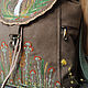 Order Backpack with embroidery ' Autumn magic'. Julia Linen tale. Livemaster. . Backpacks Фото №3