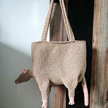Сумки ручной работы. Ярмарка Мастеров - ручная работа Сумка шопер крыса. Handmade.