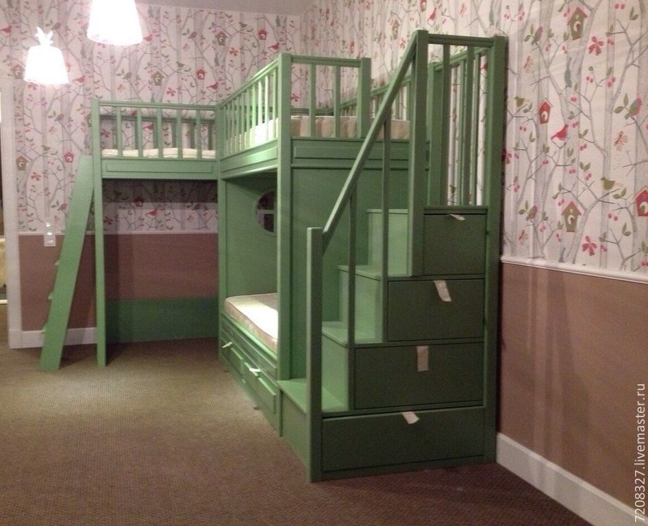 7 The Bunk Bed With Play Area купить, Bunk Bed With Play Area On Top