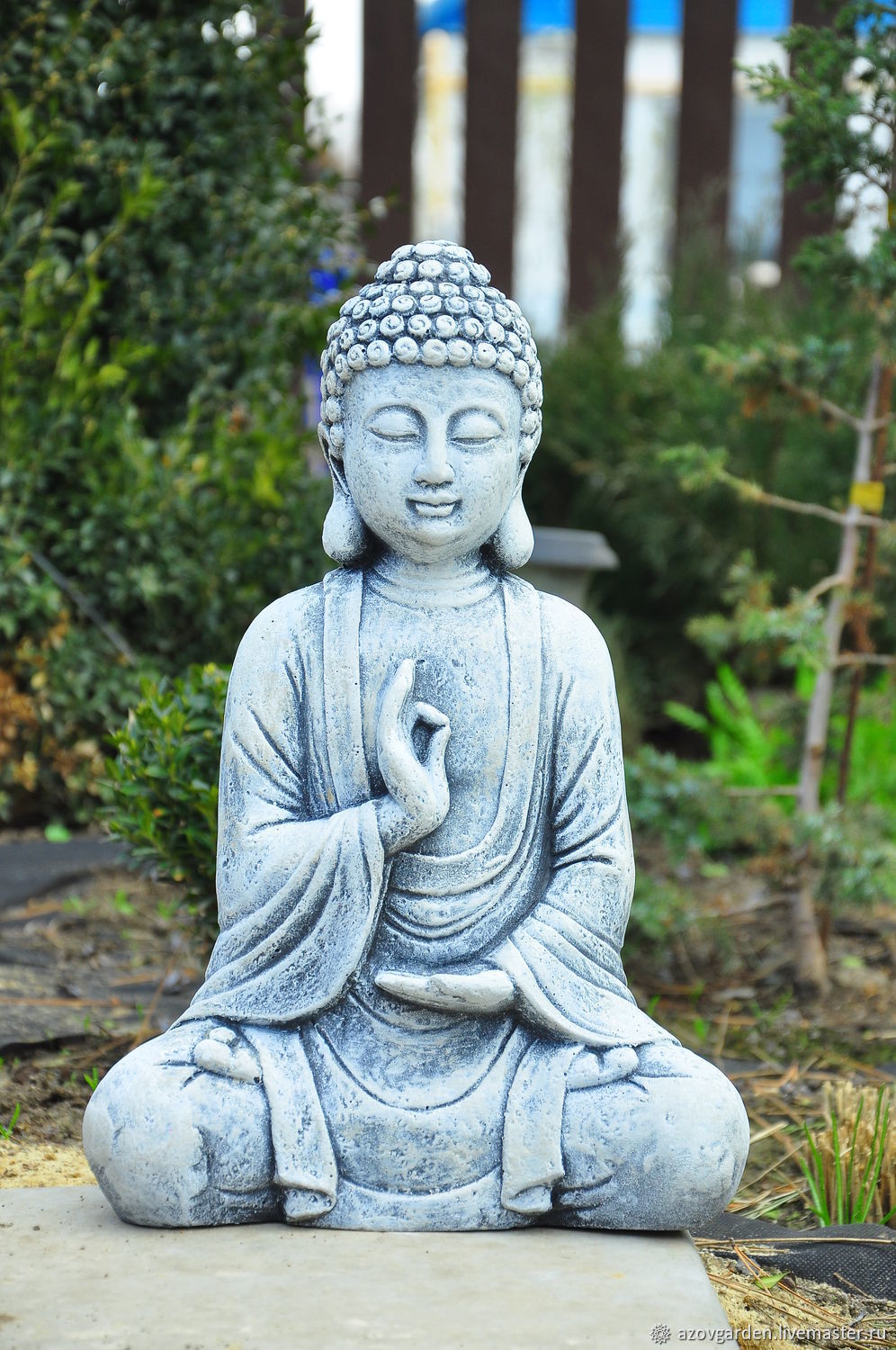 42cm concrete Buddha sculpture for home and garden aged – купить на ...