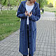 To better visualize the model, click on the photo CUTE-KNIT NAT Onipchenko Fair masters to Buy a long cardigan with hood and pockets
