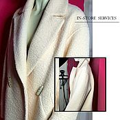 Одежда handmade. Livemaster - original item White oversize coat from loden 