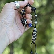 Фен-шуй и эзотерика handmade. Livemaster - original item Keychain Talisman for men, personal amulet with Ji beads. Handmade.