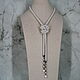 Order Bead lariat with mother-of-pearl pendants. Magic box. Livemaster. . Lariats Фото №3