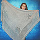 Gray Russian shawl, Hand knit kerchief, Cover up, Wool wrap №8BV, Shawls, Tashkent,  Фото №1