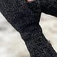 Митенки чёрные ,тёплые из ангоры с пайетками. Митенки. Наталья 'Всё связано'. Ярмарка Мастеров.  Фото №6
