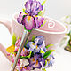  "Ирисы" из полимерной глины. Кружки и чашки. Flowerdecor337. Ярмарка Мастеров.  Фото №5