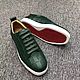 Sneakers made of genuine crocodile leather, in green color. Training shoes. SHOES&BAGS. My Livemaster. Фото №5